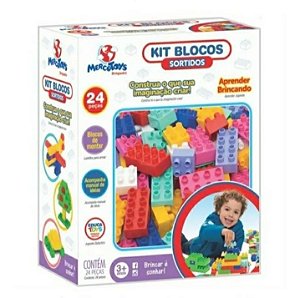 Kit Blocos 24pcs Sortidos - Merco Toys