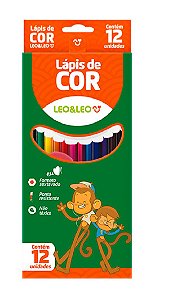 Lápis de Cor Redondo Leo e Leo (12 Cores) - Leonora