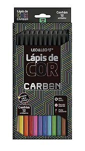 Lápis De Cor Carbon 12 Cores Redondo - Leo E Leo