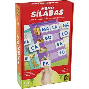 Jogo da Memória Sílabas 20 Prêmios - Grow