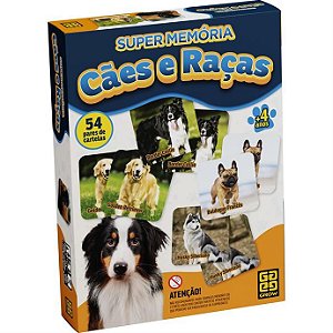 Jogo da Memória Caes e Racas Super Memória - Grow