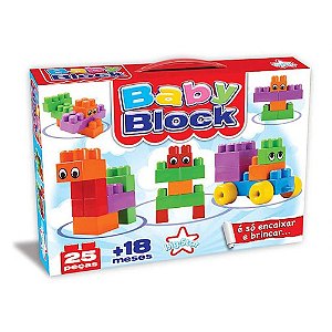 Brinquedo Para Montar Baby Block 25 Pecas Encaixe - Big Star