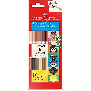 Lápis de cor caras e cores (6 lápis ) - Faber-Castell