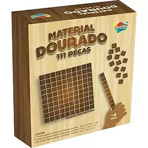 Material Dourado Madeira com 111 peças - Aquarela Brinquedos