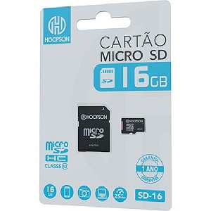 Cartão de Memória Micro SD-Classe 10 16 GB - Hoopson