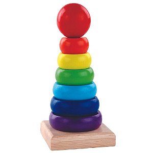 Brinquedo Pedagógico Madeira Torre de Encaixe (Sortido) - Toy Mix