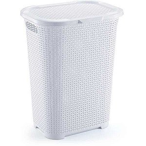 Cesto Organizador Rattan 30 litros Branco - Monte Libano