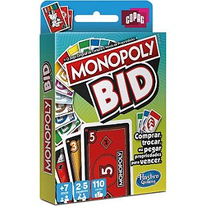 Jogo de Cartas Monopoly Bid - Copag