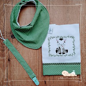 Babador bandana com Fraldinha de boca