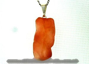 Colar Quartzo Tangerina Pedra Rolado Mineral Natural