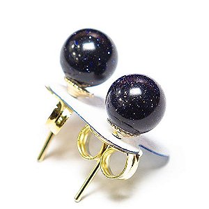 Brinco Bolinha Pedra Estrela Tarraxa Banho Flash Dourado