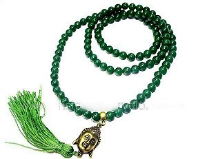 Terço Japamala Pedra Agata Verde Natural 110 Pedras