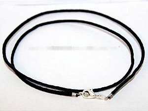 Cordão ou Colar Fio Encerado Fecho Prateado 50cm