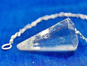 Pendulo Facetado Cristal Comum Pedra Natural Radiestesia