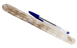 Vara de Cristal ou Varinha Bastão Pedra Cristal com Tok Fume Natural