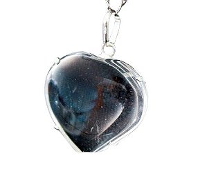 Colar Coração Cristal Garra Montagem Prata 925
