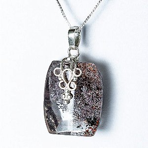 Colar Retângulo Lodolita Montagem Pino Prata 950 137133