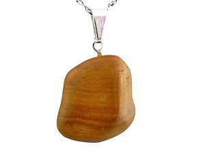 Colar Pedrinha Natural de Jaspe Amarelo Banho Dourado