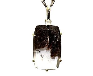 Colar Facetado Cristal com Lodolita Prata 950