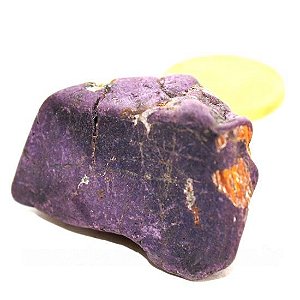 Kit 4 Purpurita Rolada Pedra 30 a 40mm Natural Colecionador