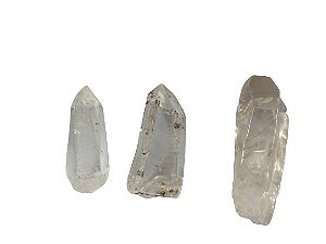 3 Cristal Lemúria Extra Vibrado Ponta Retificada 40 a 60mm