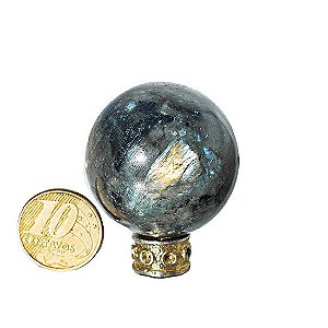 Esfera Labradorita Pedra Natural Pequena 30 a 40mm Decoração