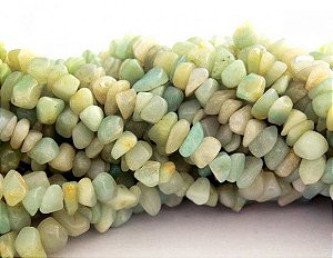 Fio Cascalho Pedra Agua Marinha Natural Comum 90 cm