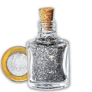Garrafinha da Proteção Pó de Turmalina Preta Natural 50mm