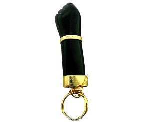 Colar Figa Pedra Onix Preto Montagem Envolto Dourado