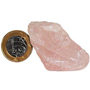 Quartzo Rosa Extra 50 a 65mm Média 40 g Pedra Bruta Classe A