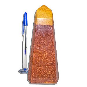Ponta Quartzo Vermelho Grande Natural 16cm 648g Classe B