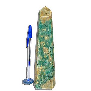 Ponta Pedra Jadeita Grande Natural 19,6cm 594g Classe B