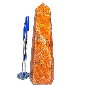Ponta Calcita Laranja Grande Natural 18 cm 596 g Tipo B