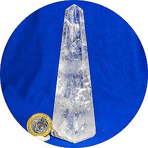 Obelisco Quartzo Cristal 13 Cm Pedra Natural Classe A 238g
