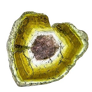 Turmalina Melancia Canudo Fatiado Gema Para Joias 19mm 9,5ct