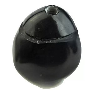 Colar Pedra Rolada Obsidiana Negra Aromaterapia Ranhurado