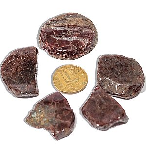 Kit 5 Chapa Granada Rodolita Vibrada 10 a 40mm Classe B