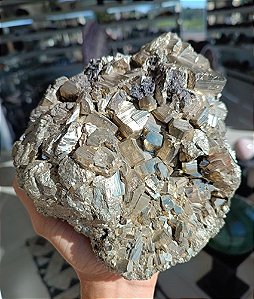Pirita Peruana Pedra Extra Com Belos Cubo Mineral Cod 139880
