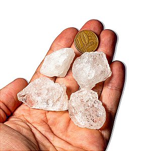 Kit 4 Topázio Branco 30 a 40mm Bruto Natural Pedra de 2025