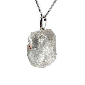 Colar Topázio Branco Bruto Natural Pino Prata 950 Pedra 2025