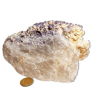 Lepidolita com Muscovita Pedra Bruto 615g 15cm Tipo B