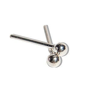 Brinco Infantil Bolinha 2mm Prata 925