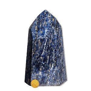 Ponta Quartzo Sodalita Pedra Natural 1,6Kg 18cm Classe A