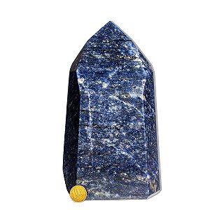 Ponta Quartzo Sodalita Pedra Natural 2,3Kg 21cm Classe A