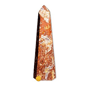 Ponta Calcedônia Mosaico Pedra Natural 1,6Kg 28cm Classe B