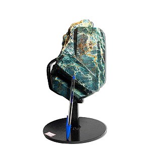Canudo Apatita Azul Pedra Natural 5,9kg 28cm Classe B