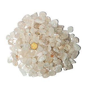 1 kg Cristal Transparente Rolado Pedra P 10 a 20mm Tipo C