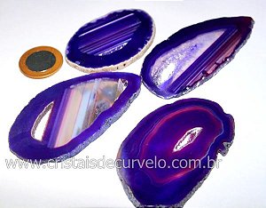 Chapa de Agata Lilas Para Porta Copos Ou Montagem de Artesanato Tamanho M Reff 147.5