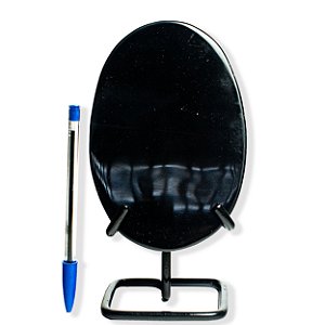 Espelho Obsidiana Negra Oval Pedra Natural 150 a 160mm Tipo B