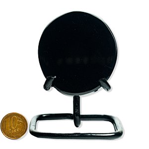 Espelho Obsidiana Negra Oval Pedra Natural 60 a 70mm Tipo B